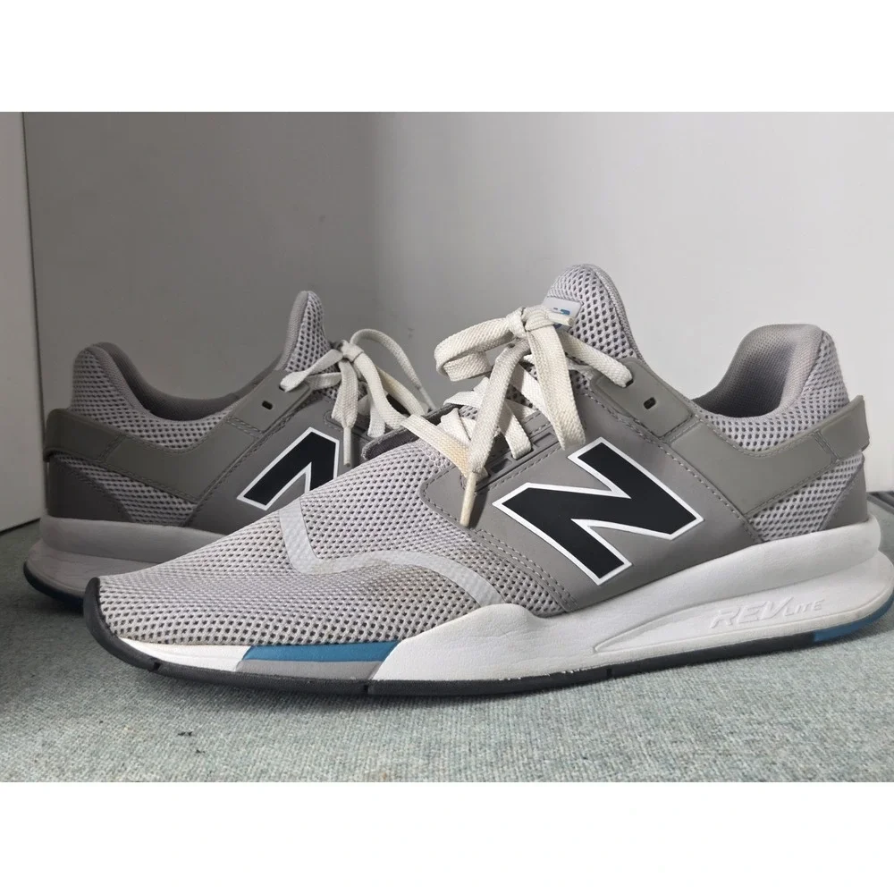 New Balance 247 Rain Cloud Black Running Shoes Sneakers Men's Sz 13 MS247FC